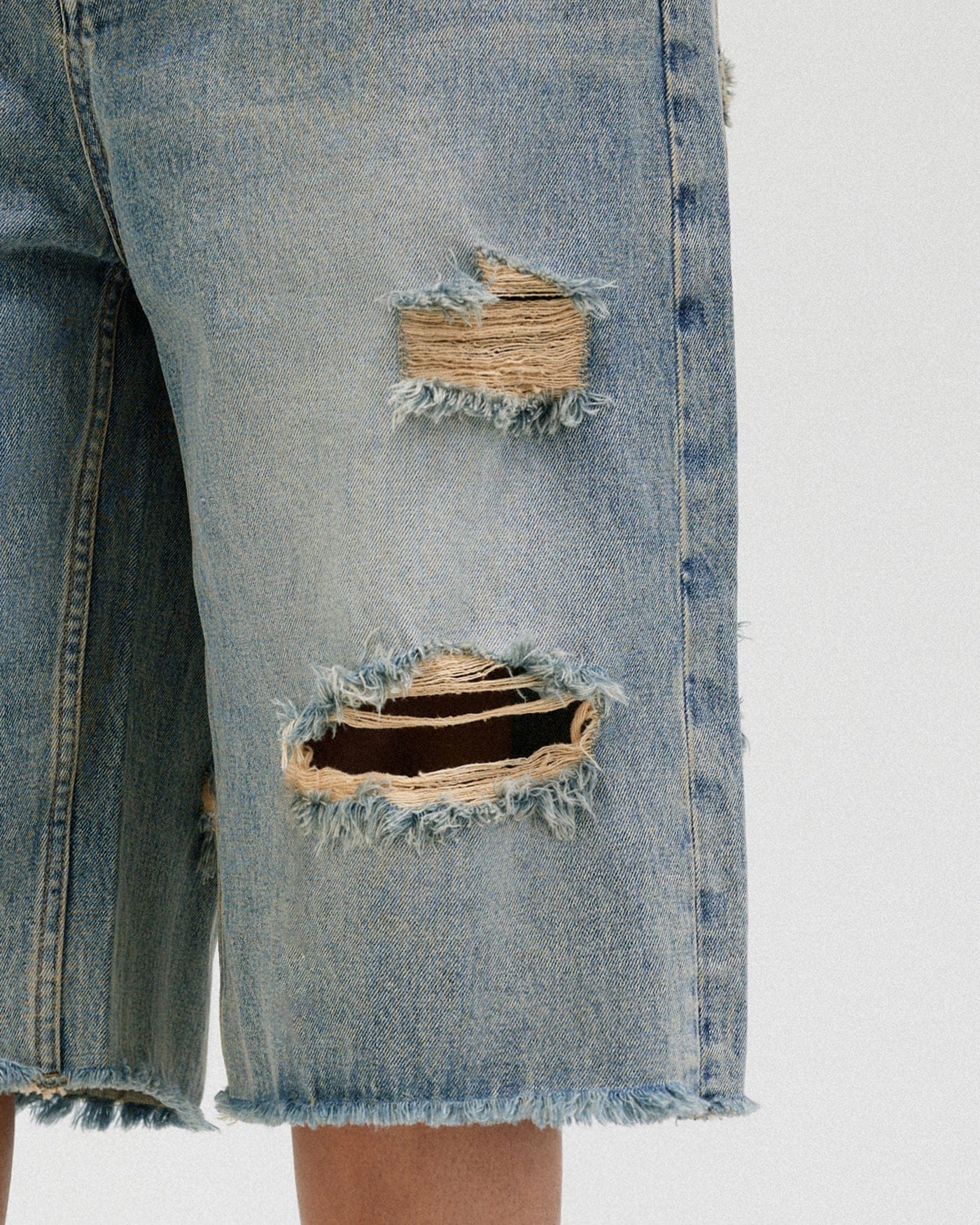 Ripped Denim Shorts - Primo Collection