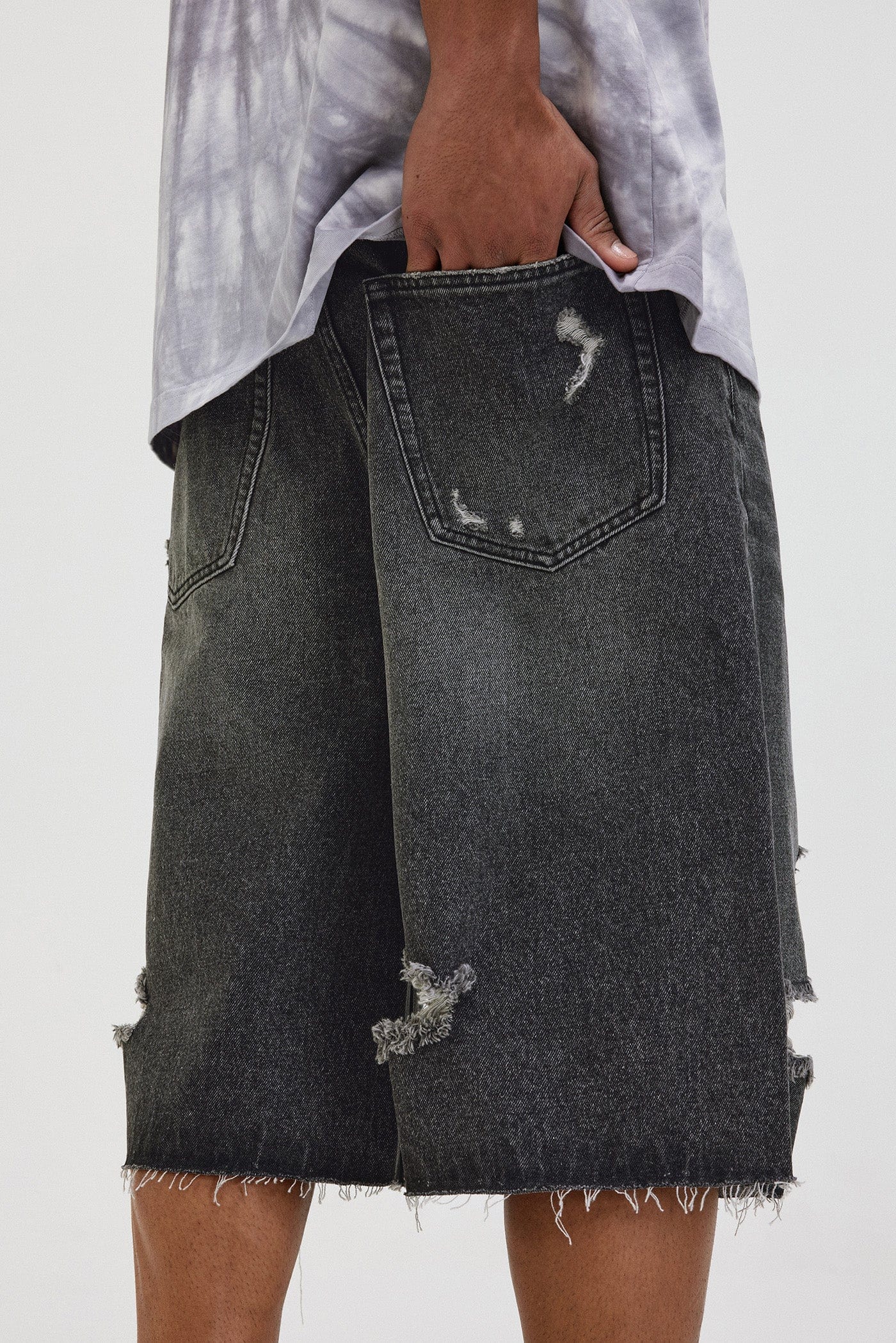 Ripped Denim Shorts - Primo Collection