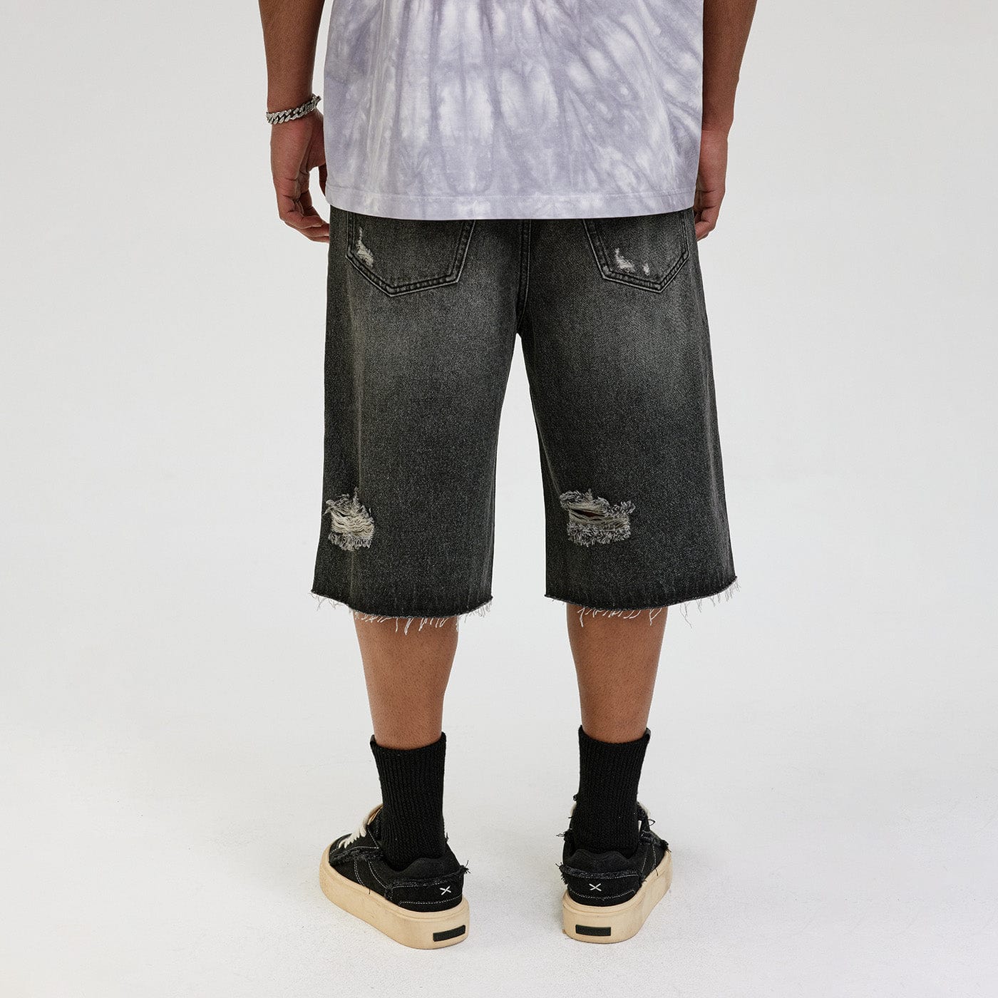 Ripped Denim Shorts - Primo Collection