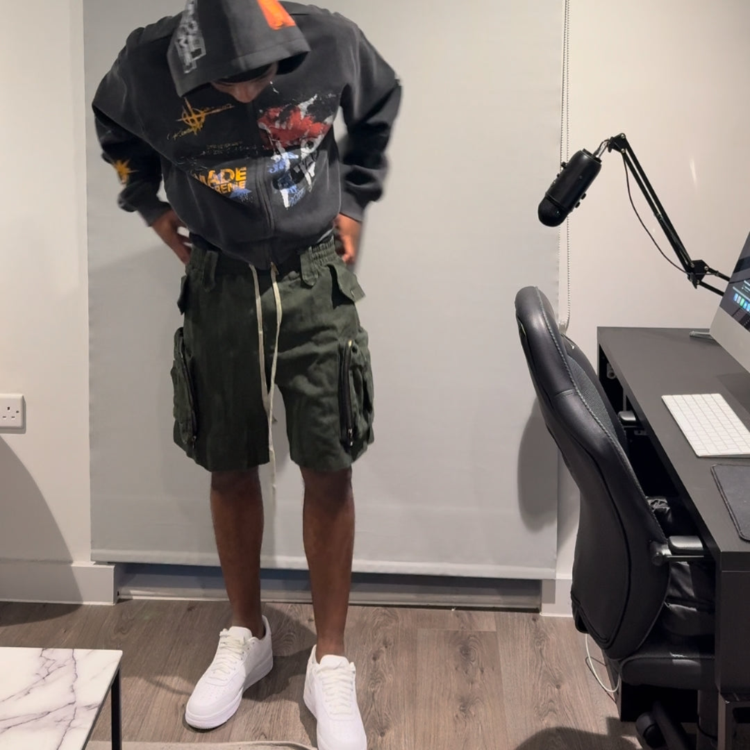 Acid wash Cargo Shorts - Primo Collection