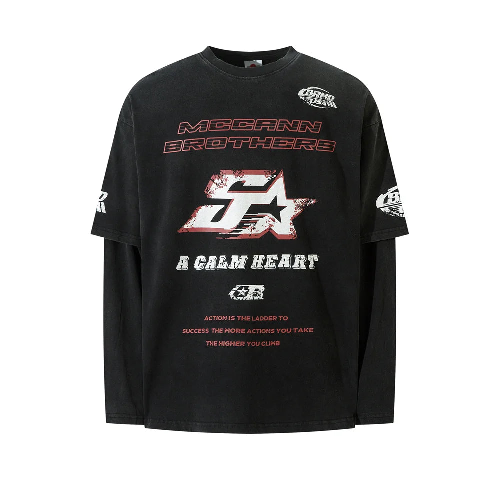 Rockstar Print Double-sided Printed T-shirt - Primo Collection