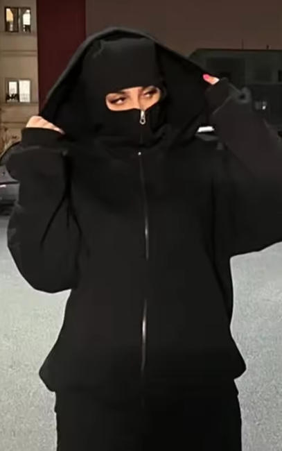 Balaclava Half-Zip Hoodie - Double Hood Fleece Sweatshirt - Primo Collection