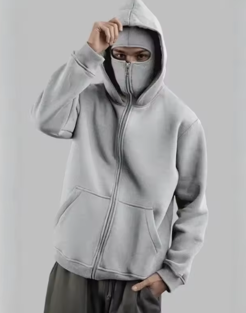 Balaclava Half-Zip Hoodie - Double Hood Fleece Sweatshirt - Primo Collection