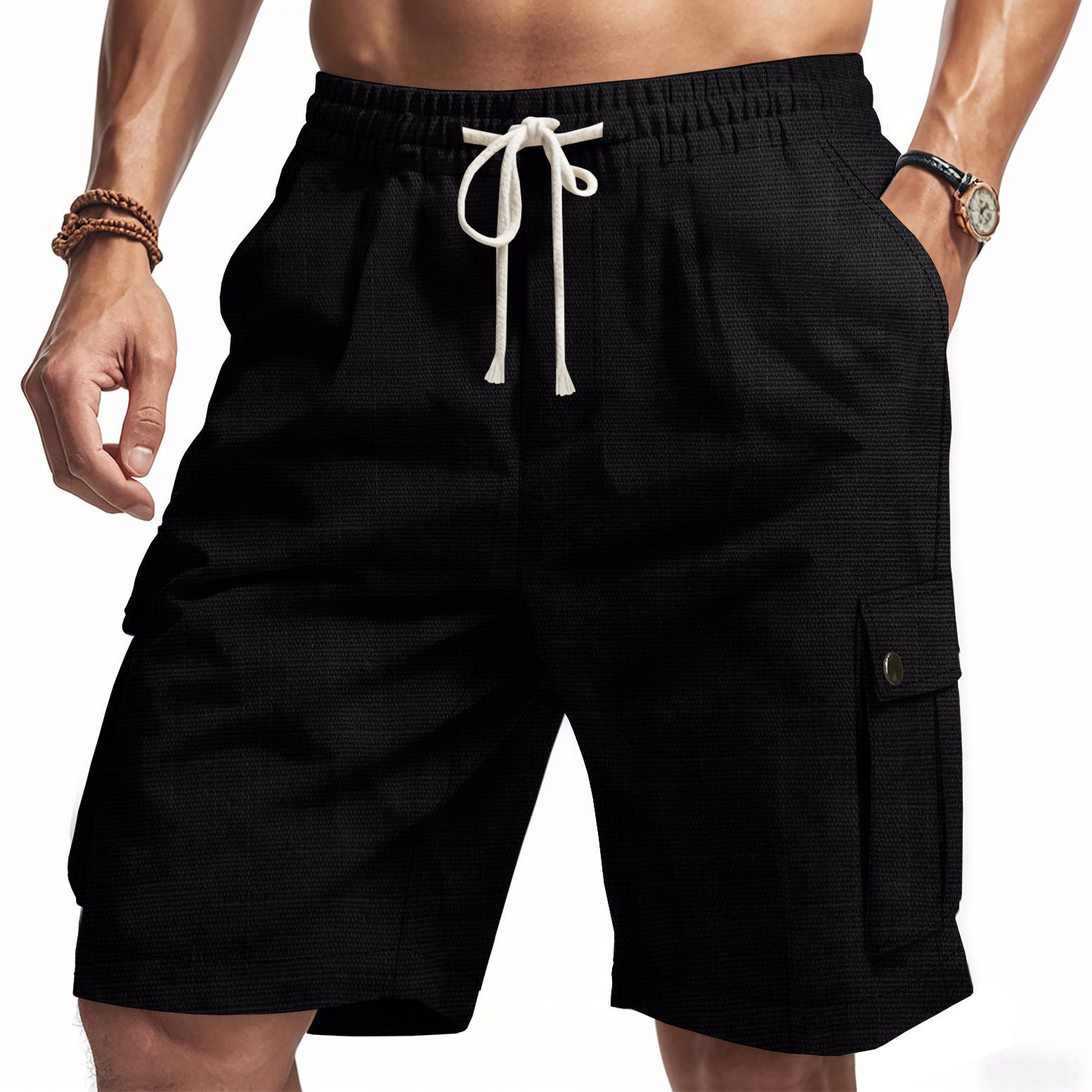 Amekaji Workwear Bamboo Linen Beach Casual Shorts - Primo Collection