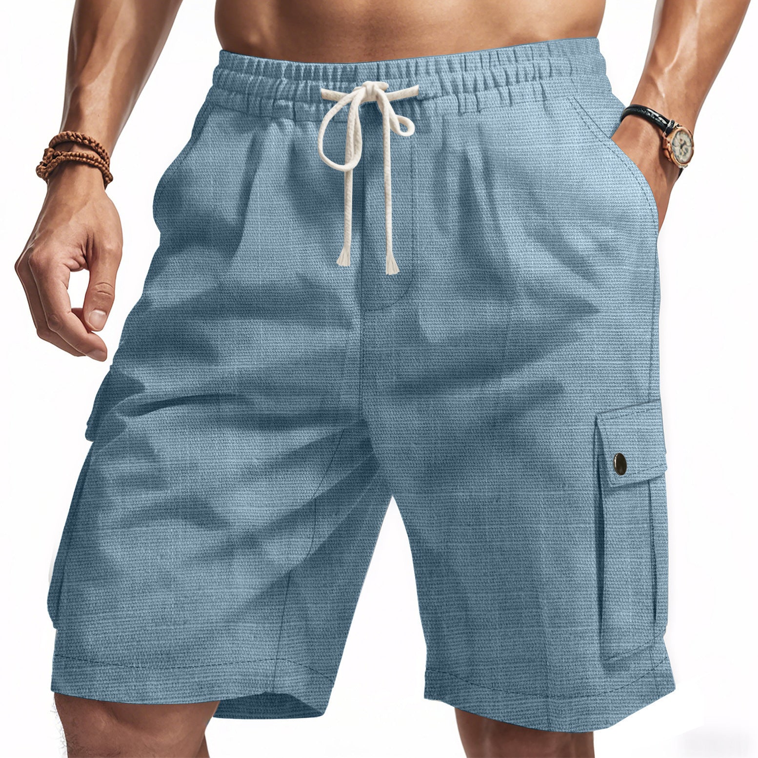 Amekaji Workwear Bamboo Linen Beach Casual Shorts - Primo Collection