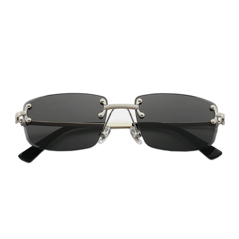 Black Rectangle Sunglasses - Primo Collection