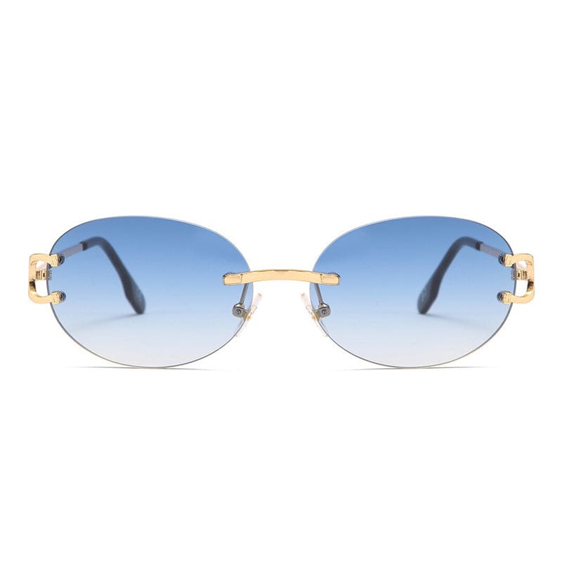 Blue oval sunglasses - Primo Collection