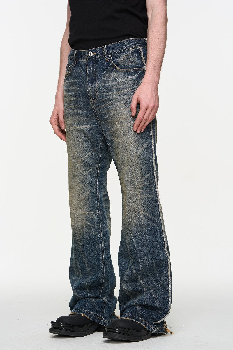 Blue Washed Heavy Whiskered Jeans *Done* - Primo Collection 