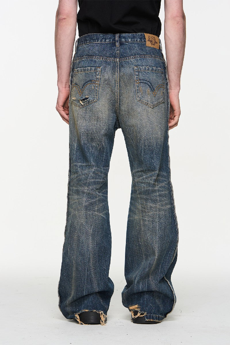 Blue Washed Heavy Whiskered Jeans *Done* - Primo Collection 