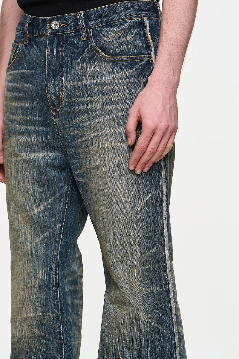 Blue Washed Heavy Whiskered Jeans *Done* - Primo Collection 