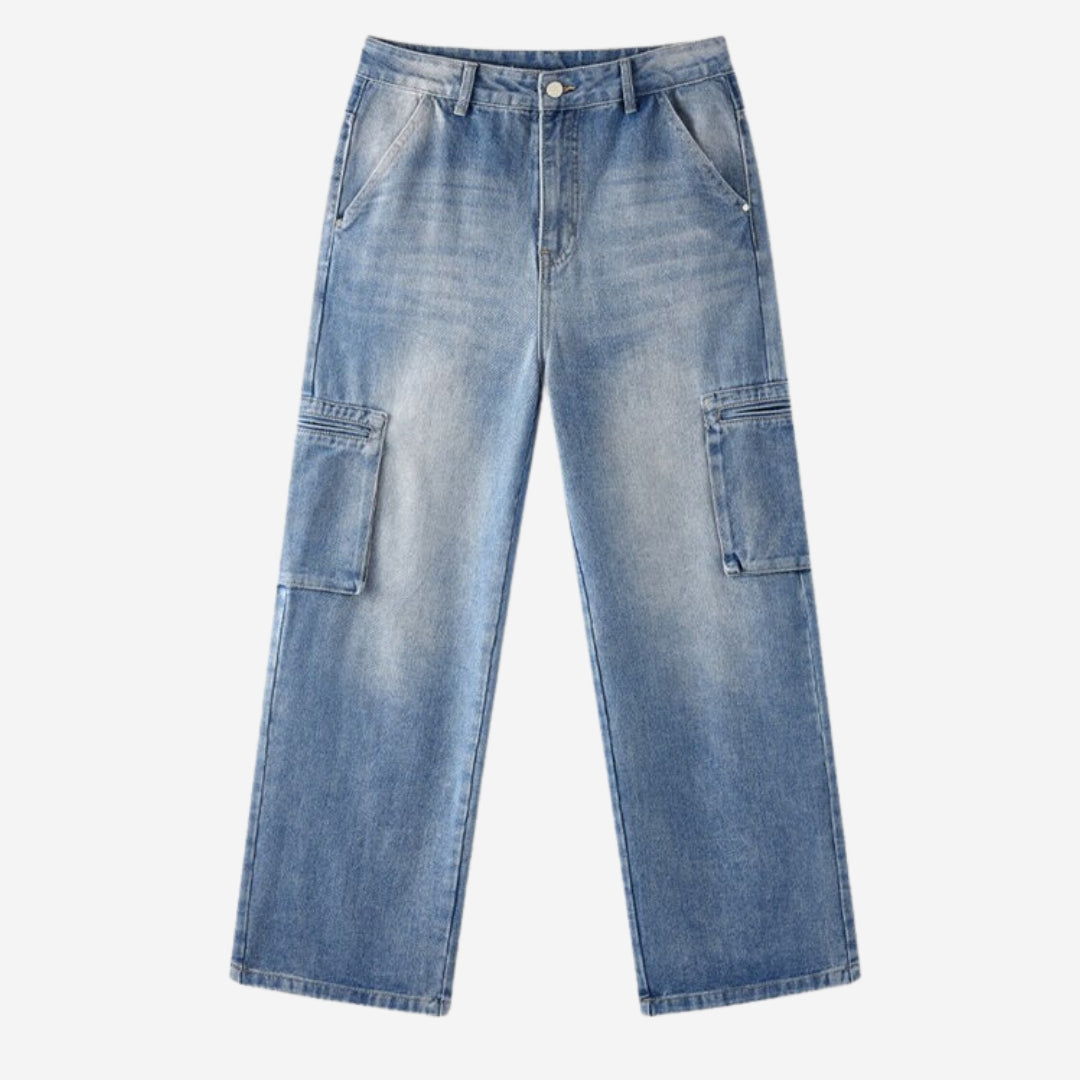 Primo Straight Leg Jeans - Blue - Primo Collection 
