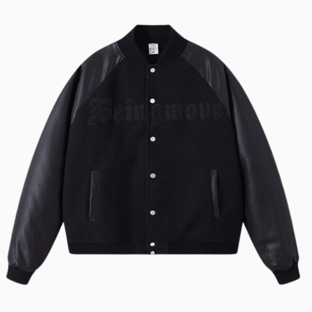 Primo Varsity jacket - Black/ White - Primo Collection 