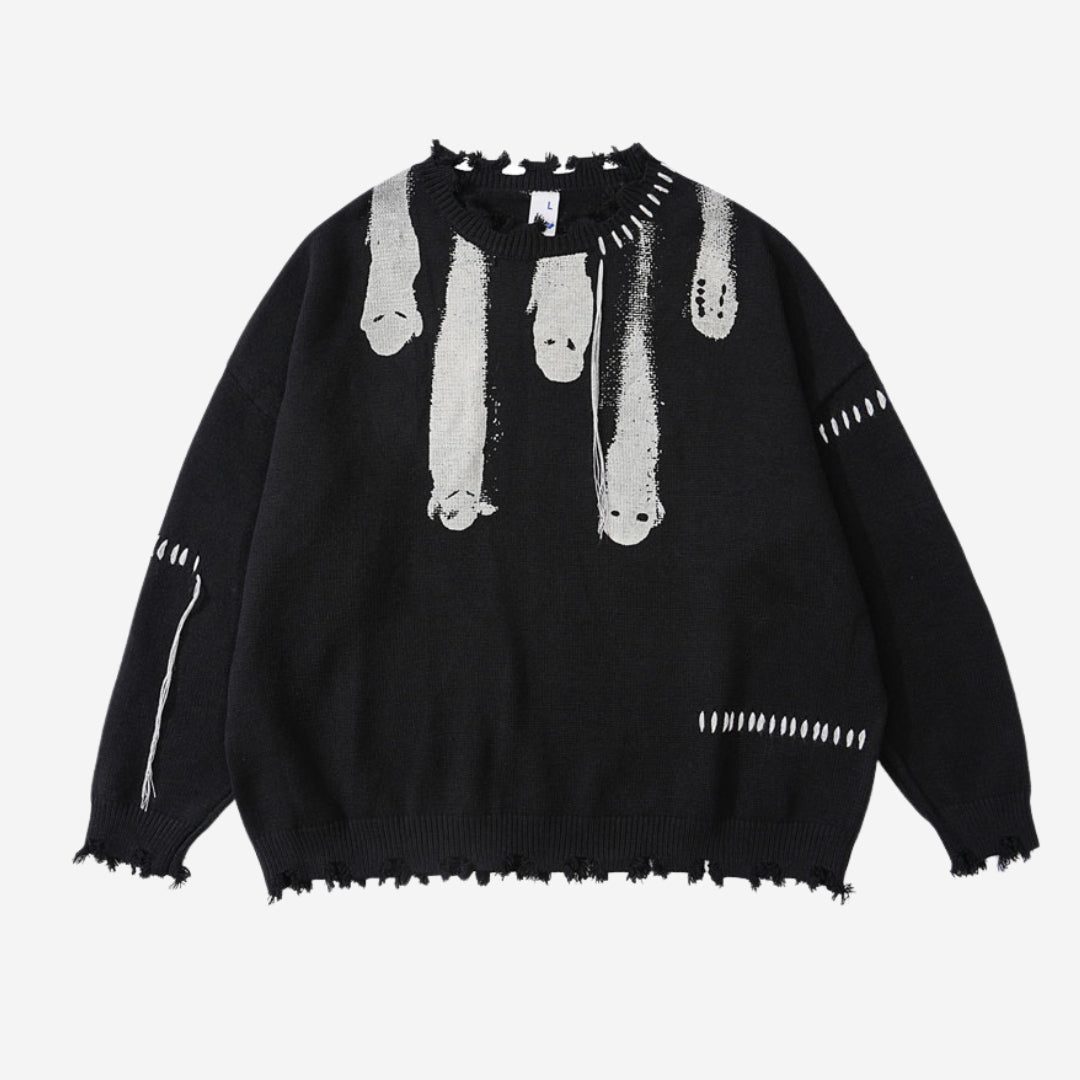 black Y2K sweater 
