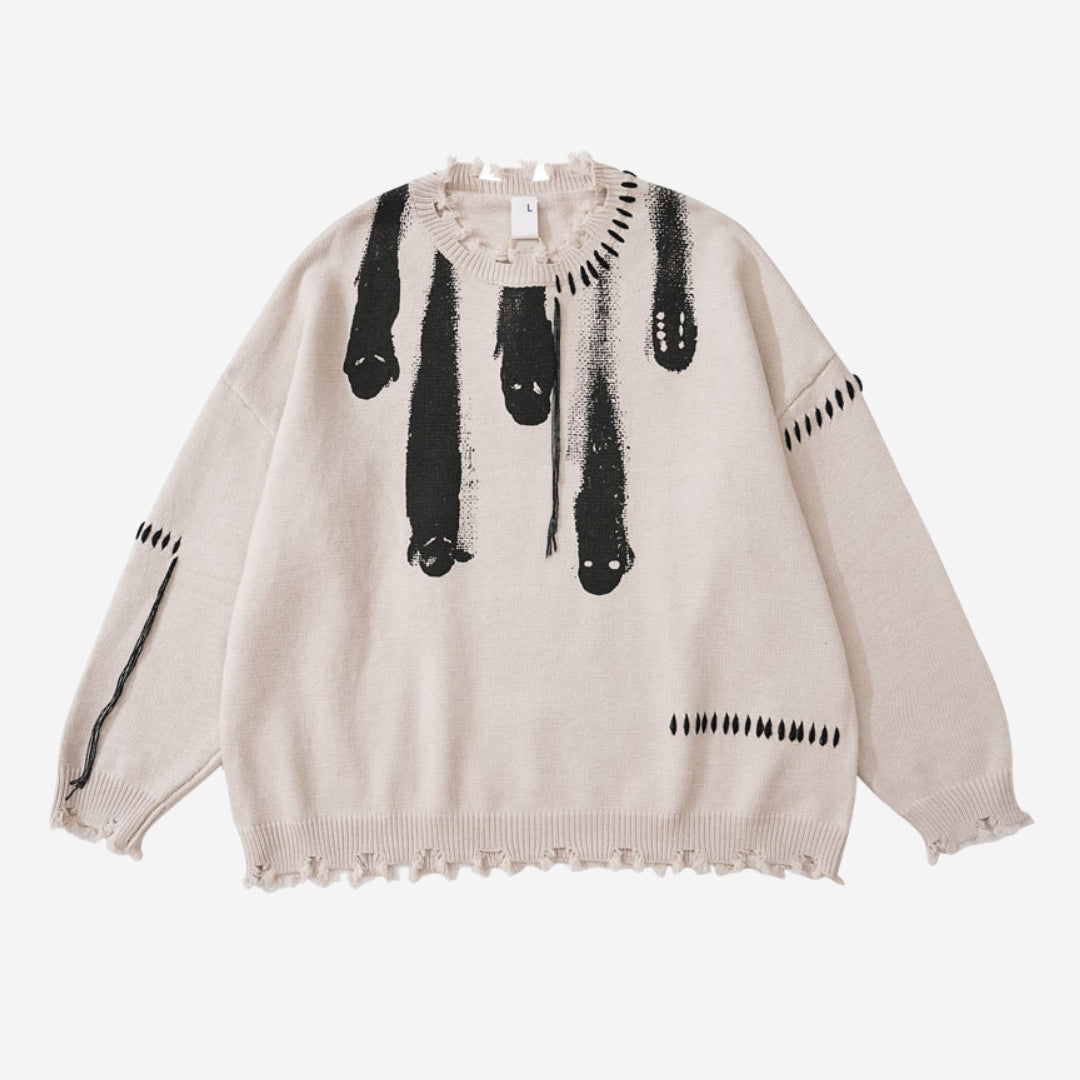 Y2K Ghost print sweater - Primo Collection 