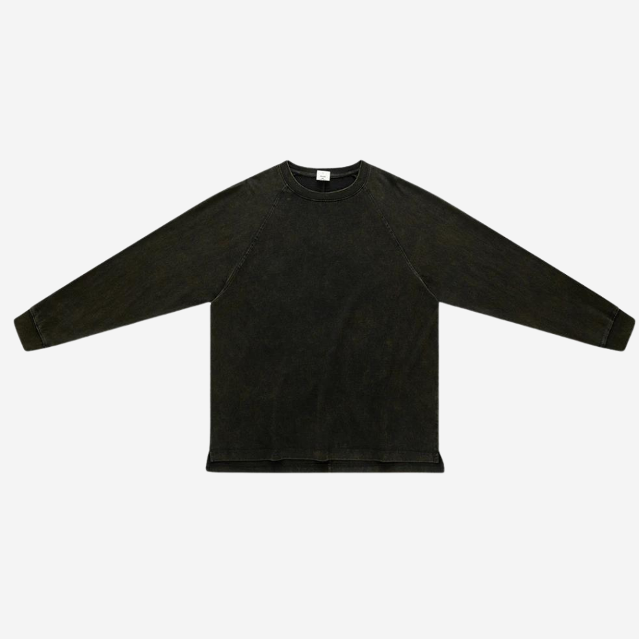 Washed Heavyweight Long Sleeve T-shirt - Primo Collection 