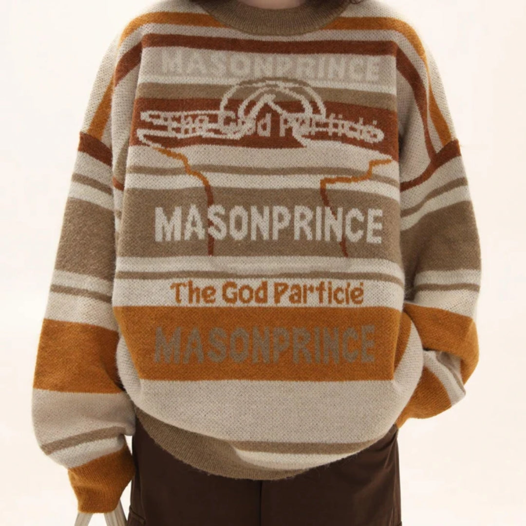 Mason Prince Multi Color Alpaca Knit Sweater