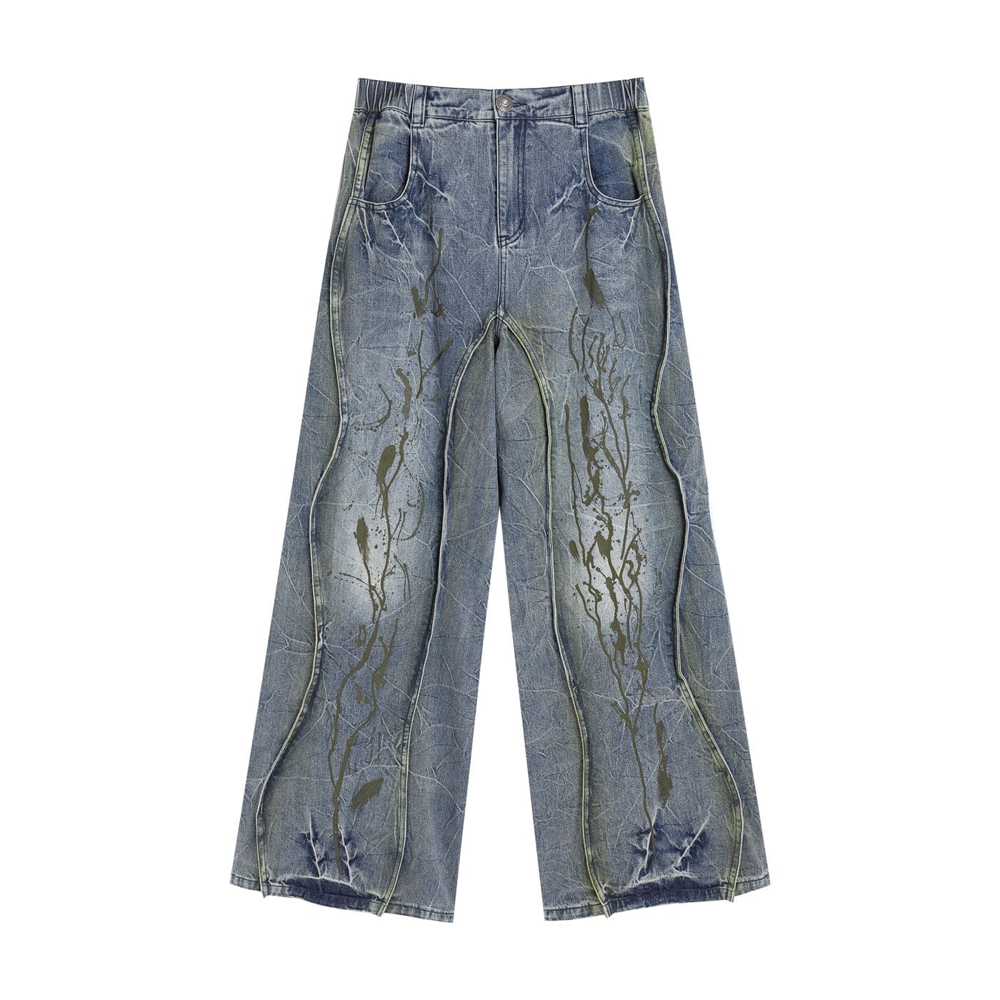 DND4DES Ripple Spliced Washed Jeans - Primo Collection 