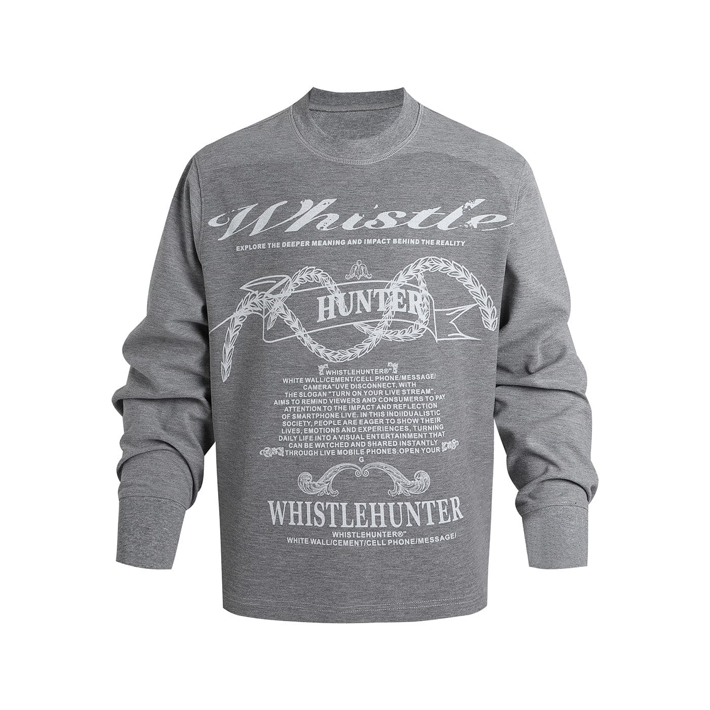 WHISTLEHUNTER Retro-Graphics Waffle Long Sleeve T-Shirt - Primo Collection 