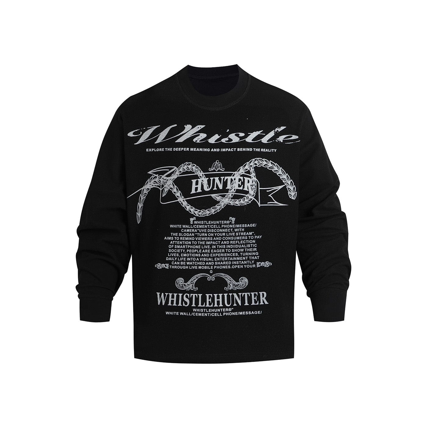 WHISTLEHUNTER Retro-Graphics Waffle Long Sleeve T-Shirt - Primo Collection 