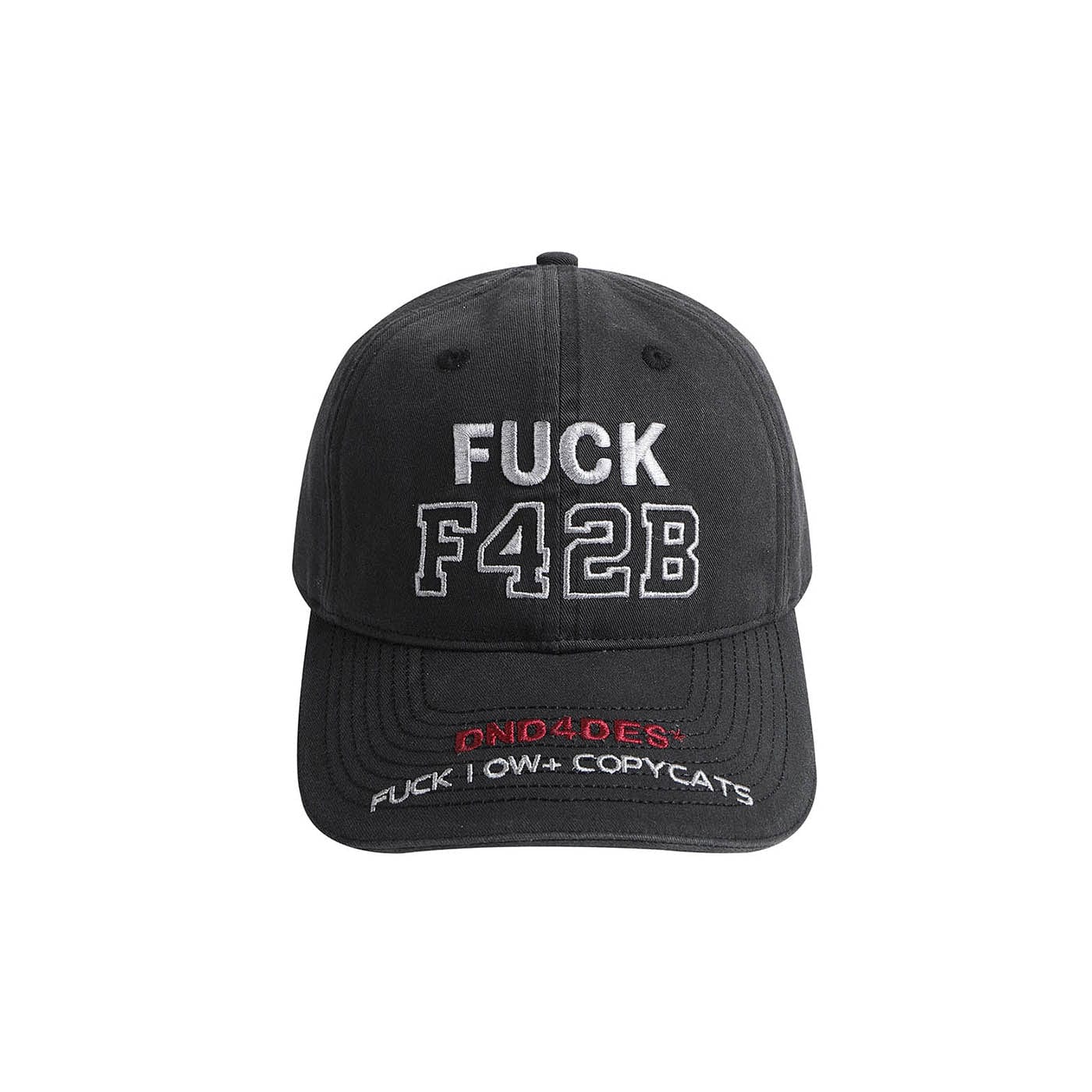 DND4DES Slogan Embroidery Washed Denim Cap - Primo Collection 