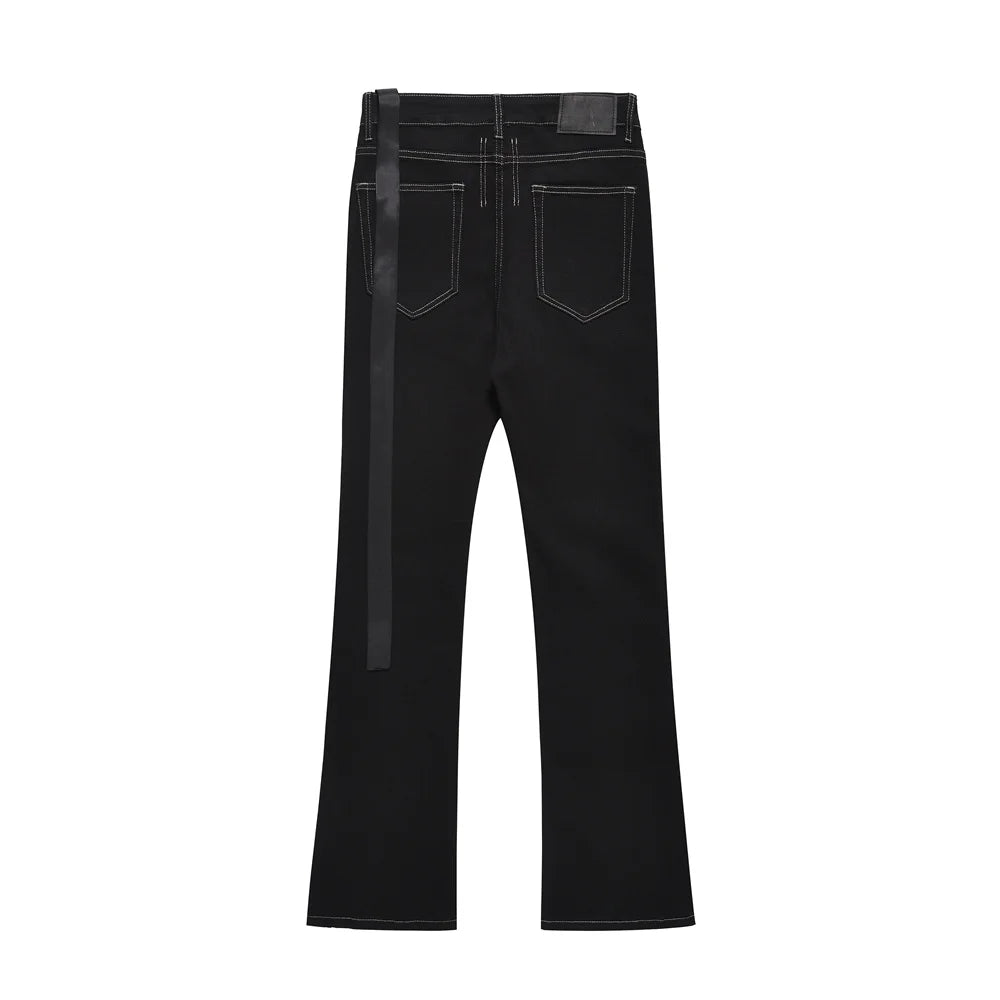 Primo Flared Jeans - Black - Primo Collection 
