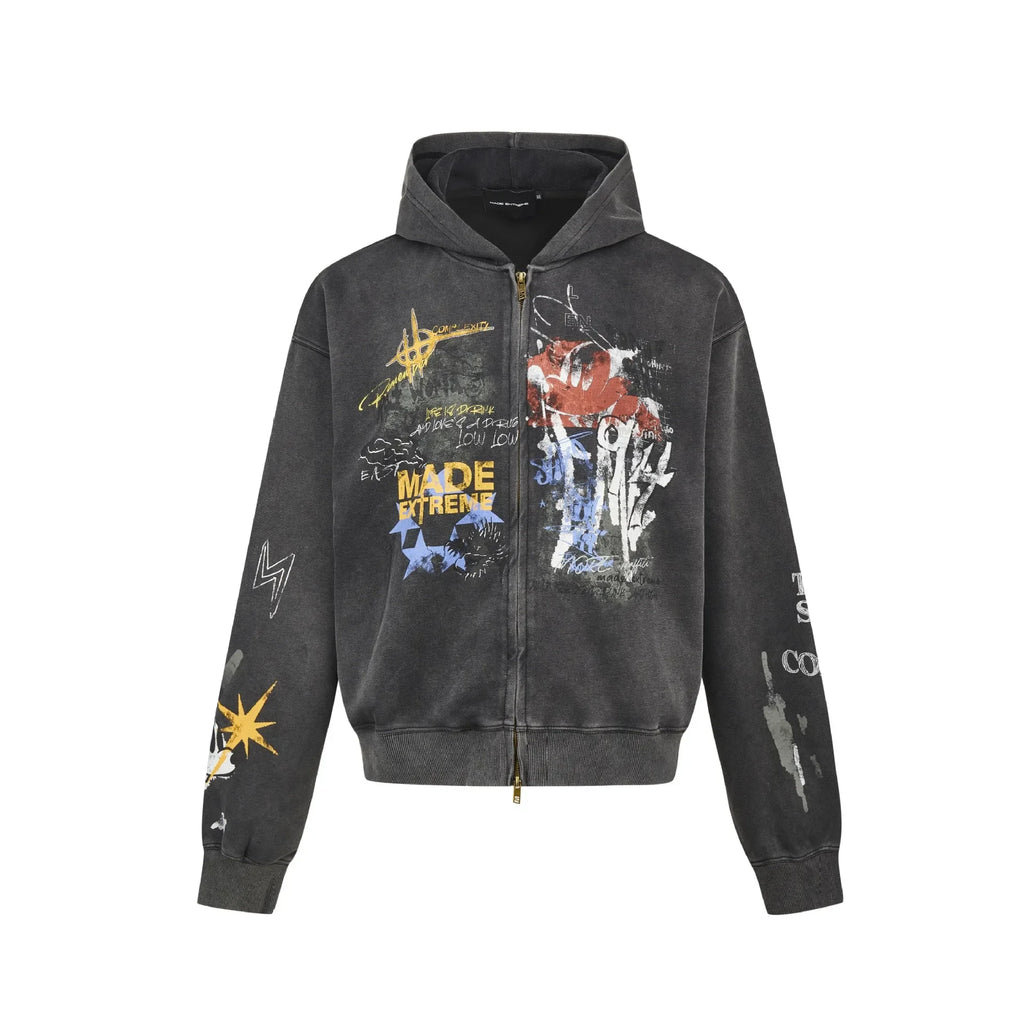 韓国*UMBRO■新作*Wayfinder Graphic Half Zip-Up Sweatshirt Crossover Half-Zip Hoodie | UNRL