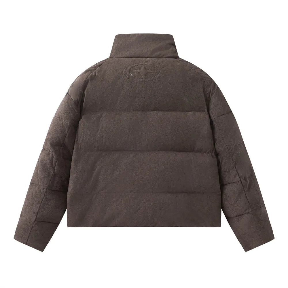Suede Padded Puffer Jacket - Primo Collection 
