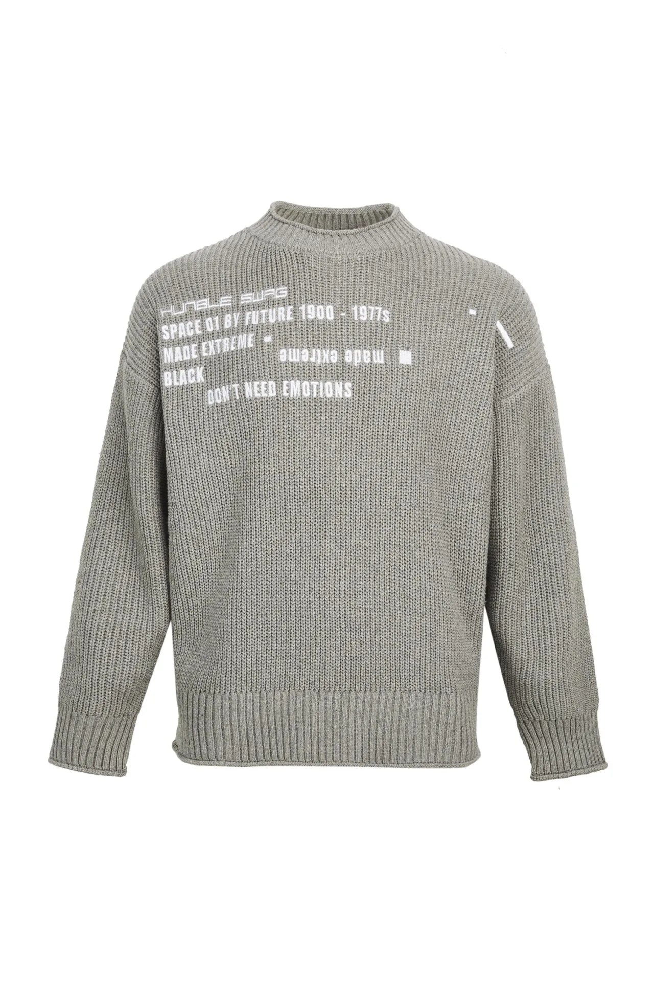 MADE EXTREME Letter-embroidered Knitted Sweater Pullover Men Winter Long Sleeve for Men - Primo Collection 