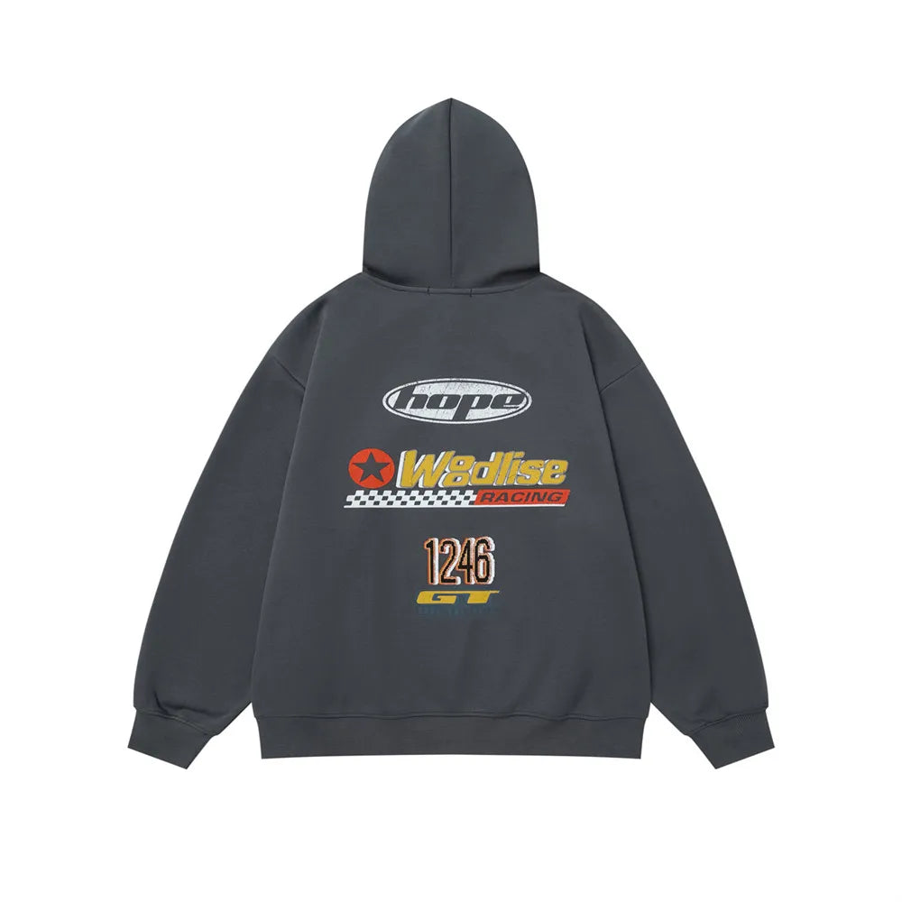 Racing Print Pullover Hoodie - Primo Collection 