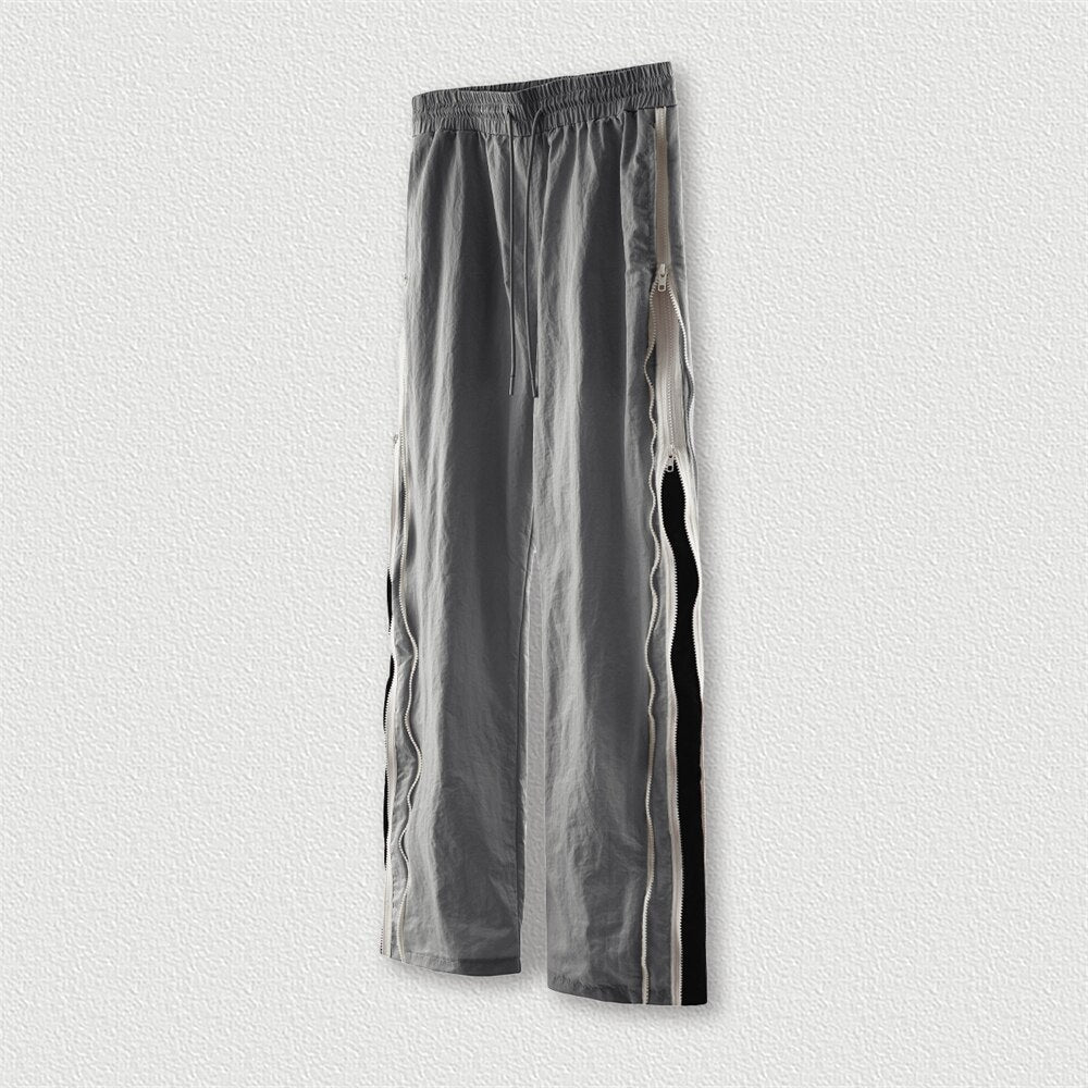 Zipper y2k Straight leg Pants - Primo Collection 