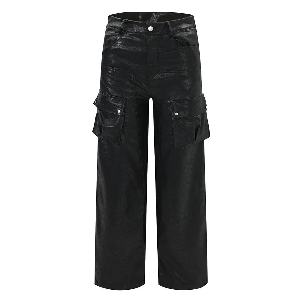 Straight Leg Leather Pants - Primo Collection 