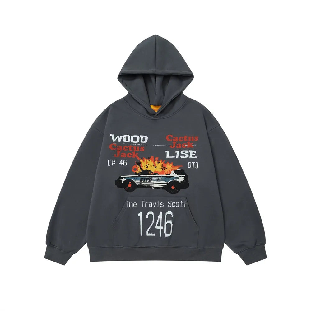 Racing Print Pullover Hoodie - Primo Collection 