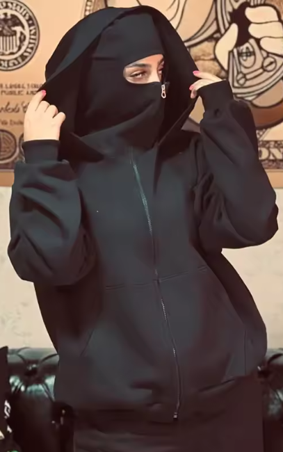 Balaclava Half-Zip Hoodie - Double Hood Fleece Sweatshirt - Primo Collection 