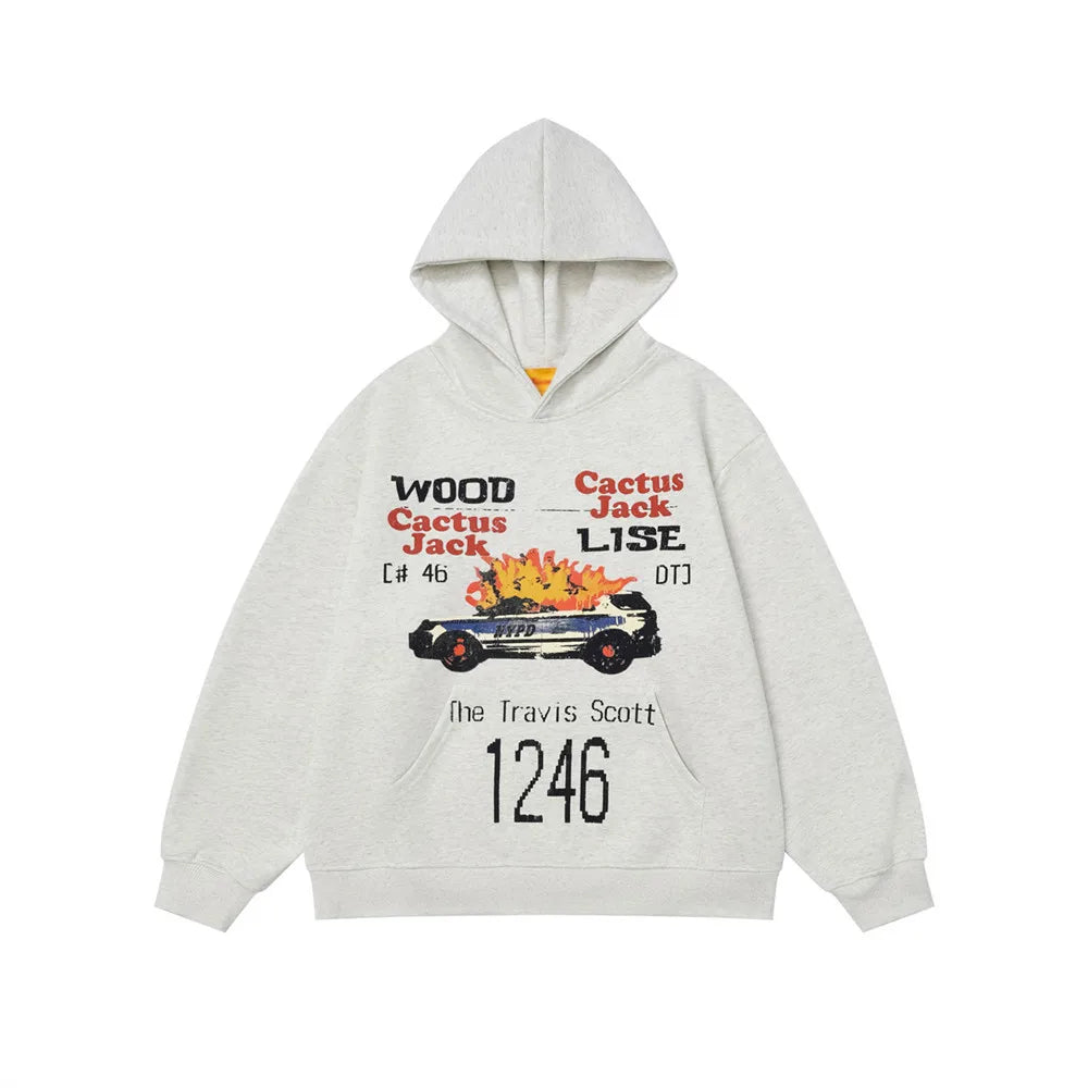 Racing Print Pullover Hoodie - Primo Collection 