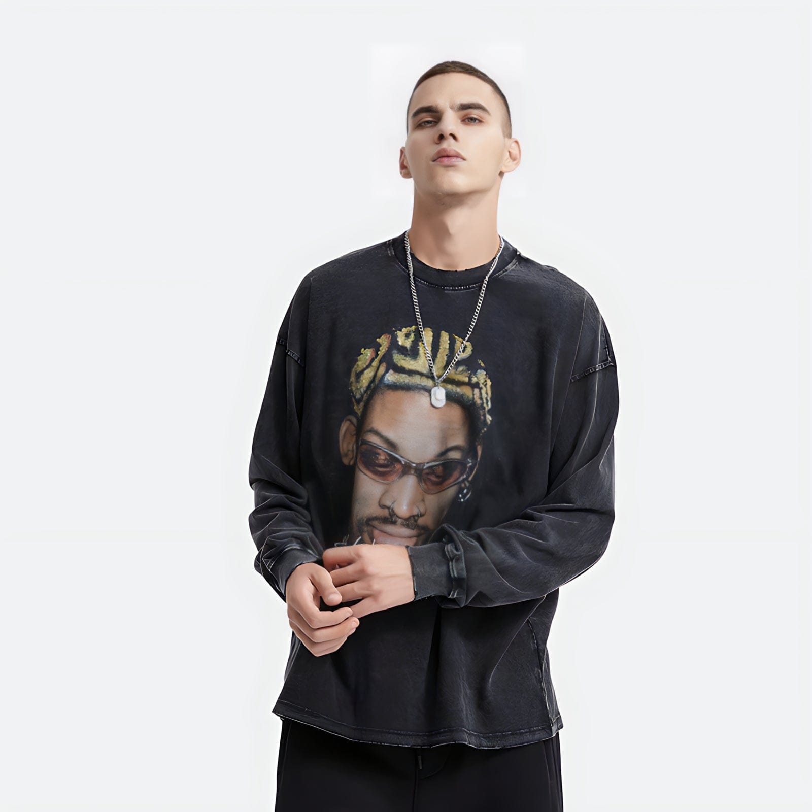 Dennis Rodman Long Sleeve T-shirt - Primo Collection 