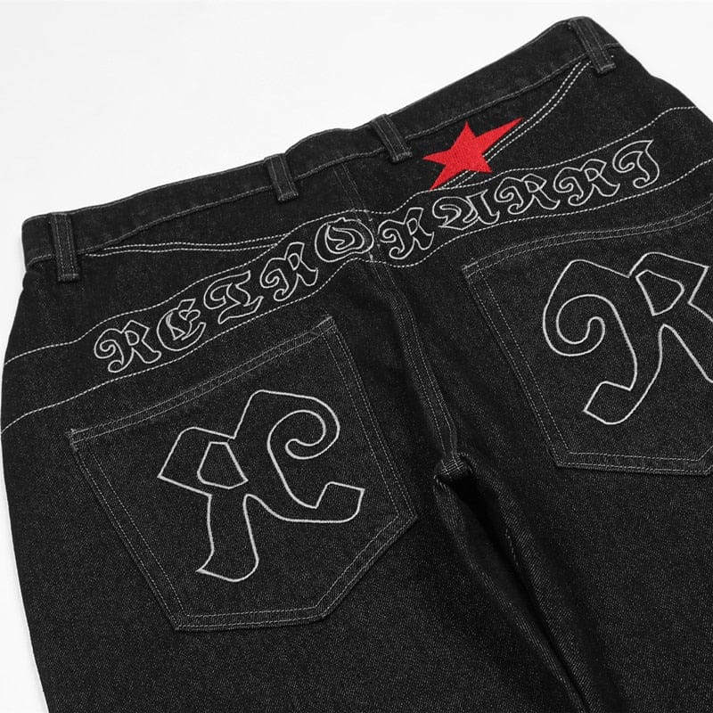 RR Embroidery Black  Jeans - Primo Collection 