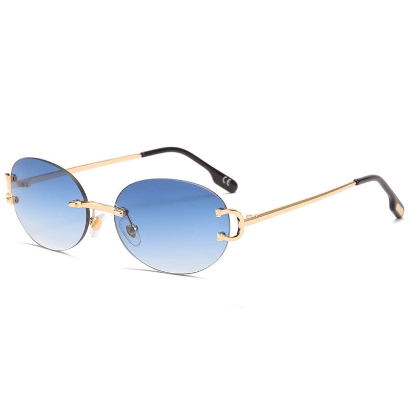 Blue oval sunglasses - Primo Collection 